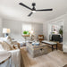 52 Inch Dinah Modern Downrod Mount Ceiling Fan with Remote Control and LED Light - Sweatfully