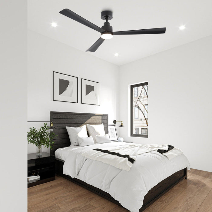52 Inch Dinah Modern Downrod Mount Ceiling Fan with Remote Control and LED Light - Sweatfully
