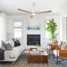 52 Inch Dinah Modern Downrod Mount Ceiling Fan with Remote Control and LED Light - Sweatfully