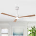 52 Inch Dinah Modern Downrod Mount Ceiling Fan with Remote Control and LED Light - Sweatfully