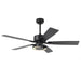 52 Inch Arlen Double-sided Blades Downrod Mount LED Ceiling Fan with Remote Control - Sweatfully