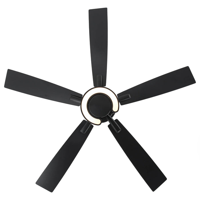 52 Inch Arlen Double-sided Blades Downrod Mount LED Ceiling Fan with Remote Control - Sweatfully