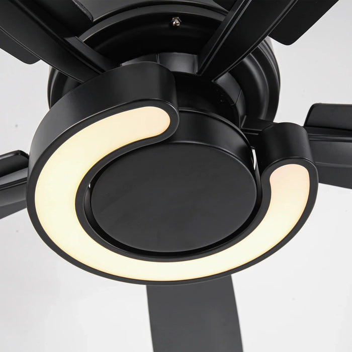 52 Inch Arlen Double-sided Blades Downrod Mount LED Ceiling Fan with Remote Control - Sweatfully