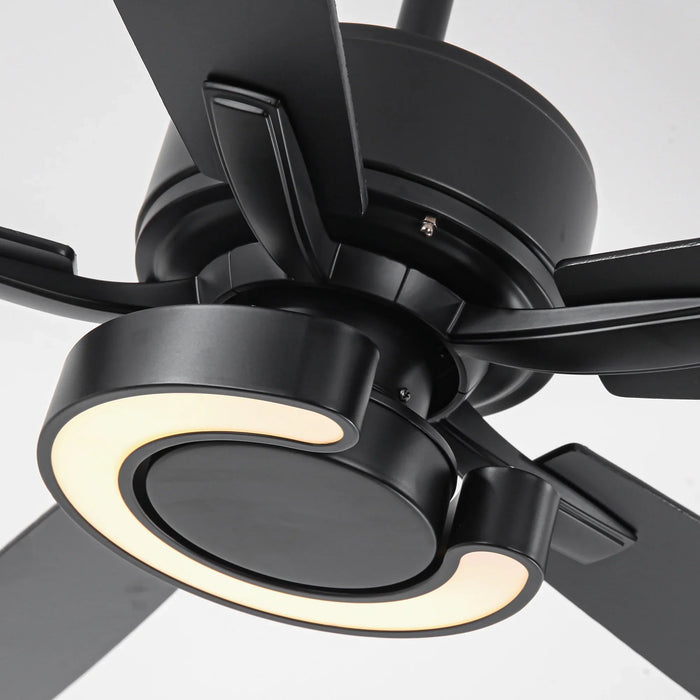 52 Inch Arlen Double-sided Blades Downrod Mount LED Ceiling Fan with Remote Control - Sweatfully
