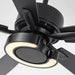 52 Inch Arlen Double-sided Blades Downrod Mount LED Ceiling Fan with Remote Control - Sweatfully
