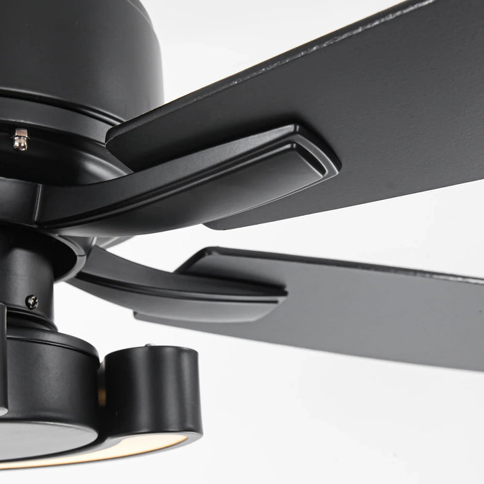 52 Inch Arlen Double-sided Blades Downrod Mount LED Ceiling Fan with Remote Control - Sweatfully