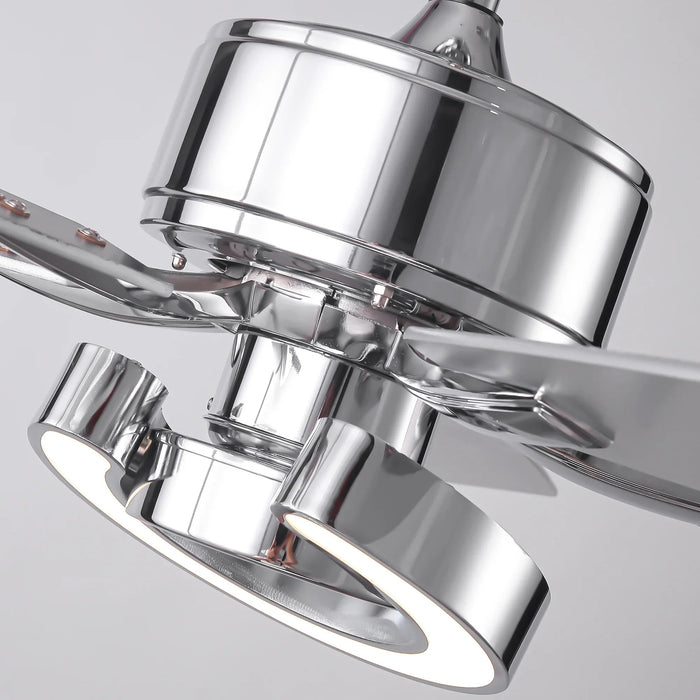 52 Inch Arlen Double-sided Blades Downrod Mount LED Ceiling Fan with Remote Control - Sweatfully
