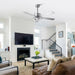 52 Inch Arlen Double-sided Blades Downrod Mount LED Ceiling Fan with Remote Control - Sweatfully