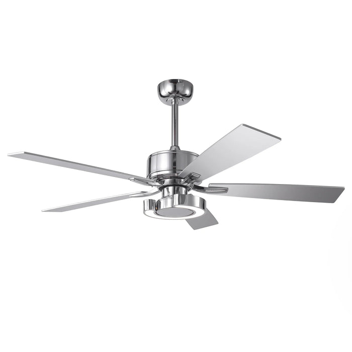 52 Inch Arlen Double-sided Blades Downrod Mount LED Ceiling Fan with Remote Control - Sweatfully