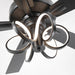 52 Inch Levi Double-sided Blades Downrod Mount LED Ceiling Fan with Remote Control - Sweatfully