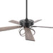 52 Inch Levi Double-sided Blades Downrod Mount LED Ceiling Fan with Remote Control - Sweatfully
