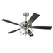 52 Inch Levi Double-sided Blades Downrod Mount LED Ceiling Fan with Remote Control - Sweatfully