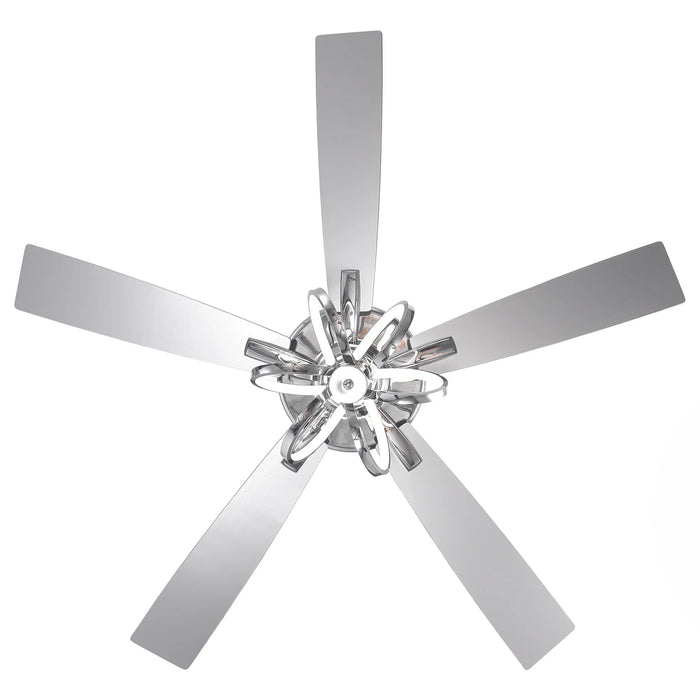 52 Inch Levi Double-sided Blades Downrod Mount LED Ceiling Fan with Remote Control - Sweatfully
