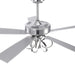 52 Inch Levi Double-sided Blades Downrod Mount LED Ceiling Fan with Remote Control - Sweatfully