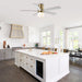52 Inch Fanny Double-sided Blades Flush Mount LED Ceiling Fan with Remote Control - Sweatfully