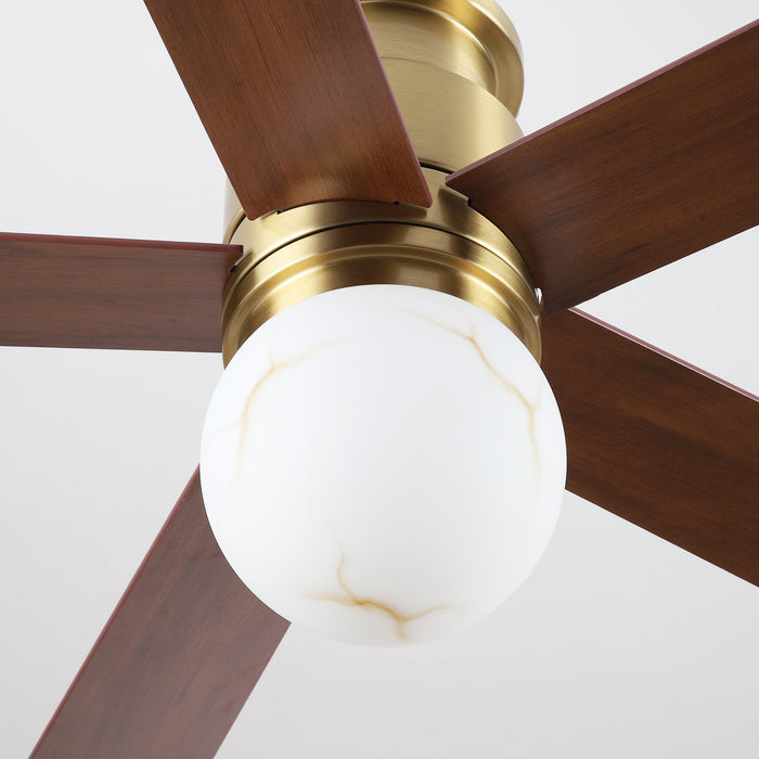 52 Inch Fanny Double-sided Blades Flush Mount LED Ceiling Fan with Remote Control - Sweatfully