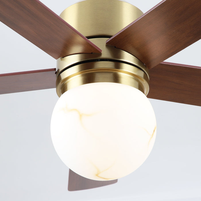 52 Inch Alva Double-sided Blades Downrod Mount LED Ceiling Fan with Remote Control - Sweatfully