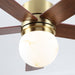 52 Inch Alva Double-sided Blades Downrod Mount LED Ceiling Fan with Remote Control - Sweatfully