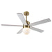 52 Inch Alva Double-sided Blades Downrod Mount LED Ceiling Fan with Remote Control - Sweatfully
