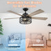 52" Divisadero Farmhouse Ceiling Fan with Remote Control - Sweatfully