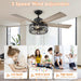 52" Divisadero Farmhouse Ceiling Fan with Remote Control - Sweatfully