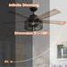 52" Divisadero Farmhouse Ceiling Fan with Remote Control - Sweatfully