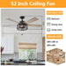 52" Divisadero Farmhouse Ceiling Fan with Remote Control - Sweatfully