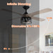 52" Tata Nagar Farmhouse Downrod Mount Reversible Crystal Ceiling Fan with Lighting and Remote Control - Sweatfully