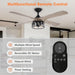 52" Tata Nagar Farmhouse Downrod Mount Reversible Crystal Ceiling Fan with Lighting and Remote Control - Sweatfully
