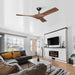 52" Wesley Industrial DC Motor Downrod Mount Reversible Ceiling Fan with Remote Control - Sweatfully