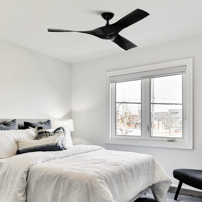 52" Wesley Industrial DC Motor Downrod Mount Reversible Ceiling Fan with Remote Control - Sweatfully