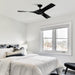 52" Wesley Industrial DC Motor Downrod Mount Reversible Ceiling Fan with Remote Control - Sweatfully
