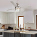 52" Cason Modern Downrod Mount Reversible Ceiling Fan with Lighting and Remote Control - Sweatfully