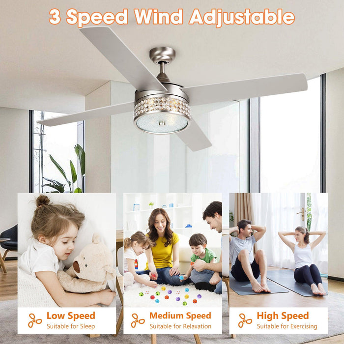 52" Cason Modern Downrod Mount Reversible Ceiling Fan with Lighting and Remote Control - Sweatfully