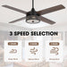 52" Cason Modern Downrod Mount Reversible Ceiling Fan with Lighting and Remote Control - Sweatfully