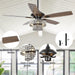 52" Howell Modern Downrod Mount Reversible Crystal Ceiling Fan with Lighting and Remote Control - Sweatfully