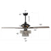 52" Howell Modern Downrod Mount Reversible Crystal Ceiling Fan with Lighting and Remote Control - Sweatfully