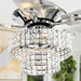 52" Howell Modern Downrod Mount Reversible Crystal Ceiling Fan with Lighting and Remote Control - Sweatfully