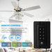 52" Howell Modern Downrod Mount Reversible Crystal Ceiling Fan with Lighting and Remote Control - Sweatfully
