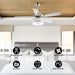 52" Tibuh Modern Downrod Mount Reversible Crystal Ceiling Fan with Lighting and Remote Control - Sweatfully