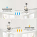 52" Tibuh Modern Downrod Mount Reversible Crystal Ceiling Fan with Lighting and Remote Control - Sweatfully