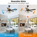 52" Kerala Modern Chrome Downrod Mount Reversible Crystal Ceiling Fan with Lighting and Remote Control - Sweatfully