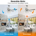 52" Kerala Modern Chrome Downrod Mount Reversible Crystal Ceiling Fan with Lighting and Remote Control - Sweatfully
