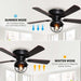 42" Traditional Flush Mount Reversible Ceiling Fan with Lighting and Remote Control - Sweatfully