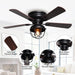 42" Traditional Flush Mount Reversible Ceiling Fan with Lighting and Remote Control - Sweatfully