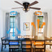 48" Ummuhan Industrial Flush Mount Ceiling Fan with Lighting - Sweatfully