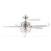 52" Kyla Industrial Brushed Nickel Reversible Caged Ceiling Fan with Lighting - Sweatfully