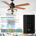 52" Mumbai Industrial Downrod Mount Reversible Ceiling Fan with Lighting and Remote Control - Sweatfully