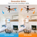52" Mumbai Industrial Downrod Mount Reversible Ceiling Fan with Lighting and Remote Control - Sweatfully