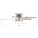 52" Bangatore Traditional Chrome Flush Mount Reversible Ceiling Fan with Lighting and Remote Control - Sweatfully